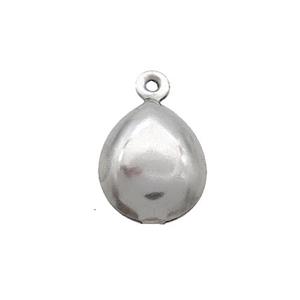 Raw Stainless Steel Teardrop Pendant, approx 9.5-12mm [SSB2715]