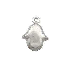 Raw Stainless Steel Hamsahand Pendant, approx 10-11mm [SSB2719]
