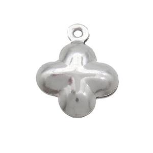 Raw Stainless Steel Flower Pendant, approx 11mm [SSB2720]