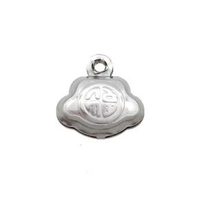 Raw Stainless Steel Charm Pendant, approx 7-10mm [SSB2726]