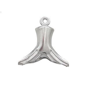 Raw Stainless Steel SharTail Charm Pendant, approx 11-14mm [SSB2731]