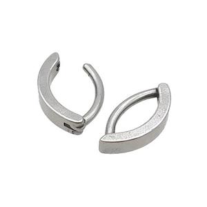 Raw Stainless Steel Latchback Earrings, approx 8-15.5mm [SSB2739]