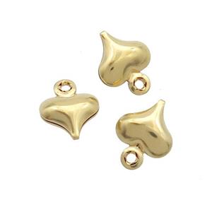 Stainless Steel Heart Pendant Gold Plated, approx 8mm [SSB2746]