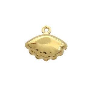 Stainless Steel Pendant Sea Shell Gold Plated, approx 8.5-13mm [SSB2757]