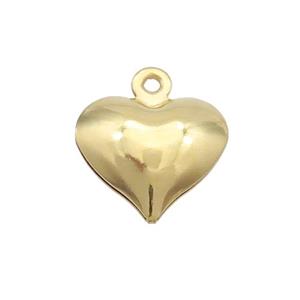 Stainless Steel Heart Pendant Gold Plated, approx 11mm [SSB2763]