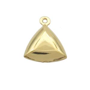 Stainless Steel Triangle Pendant Gold Plated, approx 12mm [SSB2764]