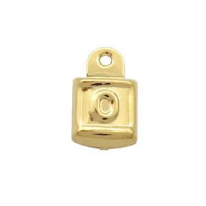 Stainless Steel Pendant Gold Plated, approx 7-8mm [SSB2765]