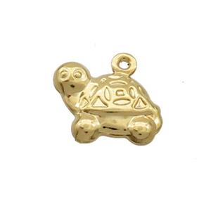 Stainless Steel Tortoise Pendant Gold Plated, approx 10.5-13mm [SSB2768]