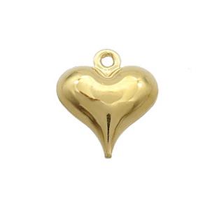Stainless Steel Heart Pendant Gold Plated, approx 14mm [SSB2770]