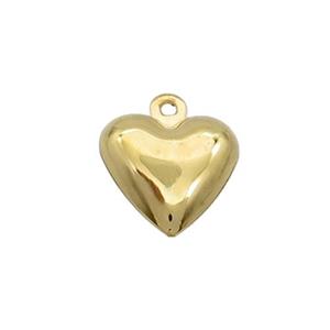 Stainless Steel Heart Pendant Gold Plated, approx 14mm [SSB2771]