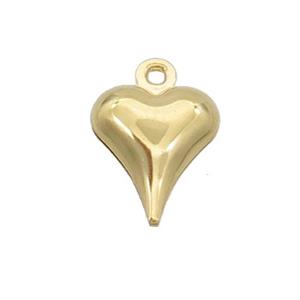 Stainless Steel Heart Pendant Gold Plated, approx 11-13mm [SSB2773]
