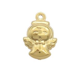 Stainless Steel Angel Pendant Fairy Gold Plated, approx 10-12mm [SSB2776]