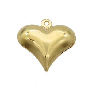 Stainless Steel Heart Pendant Gold Plated, approx 16.5mm [SSB2779]