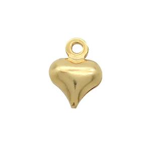 Stainless Steel Heart Pendant Gold Plated, approx 6.5mm [SSB2780]
