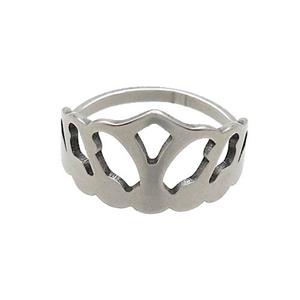 Raw Stainless Steel Rings Crown, approx 12mm, 18mm dia [SSB2783]