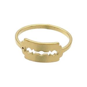 Stainless Steel Rings Gold Plated, approx 7-13mm, 18mm dia [SSB2794]