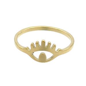 Stainless Steel Rings Eye Gold Plated, approx 7-10mm, 18mm dia [SSB2814]