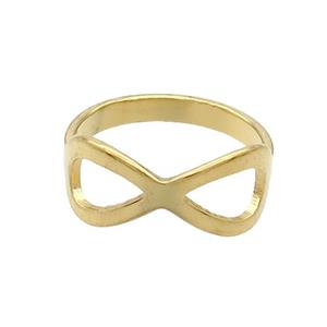 Stainless Steel Rings Eyemask Gold Plated, approx 9-18mm, 18mm dia [SSB2830]