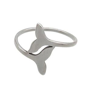 Raw Stainless Steel Rings Sharktail, approx 9-16mm, 18mm dia [SSB2833]