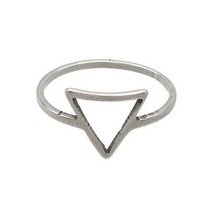 Raw Stainless Steel Rings Triangle, approx 10mm, 18mm dia [SSB2843]