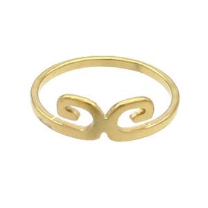 Stainless Steel Rings Gold Plated, approx 6-12mm, 18mm dia [SSB2850]