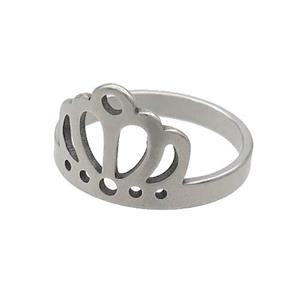 Raw Stainless Steel Crown Rings, approx 12-13mm, 18mm dia [SSB2859]