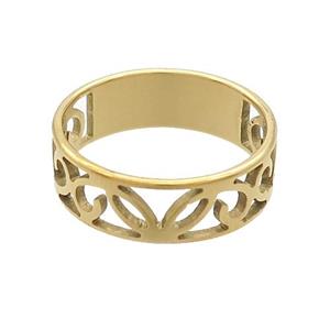 Stainless Steel Rings Gold Plated, approx 6mm, 18mm dia [SSB2862]