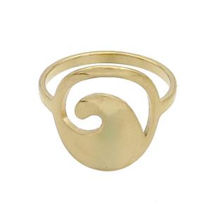 Stainless Steel Rings Gold Plated, approx 13-14mm, 18mm dia [SSB2874]