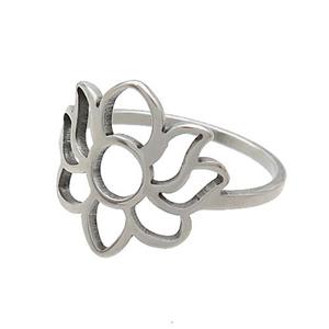 Raw Stainless Steel Rings Flower, approx 15-16mm, 18mm dia [SSB2889]