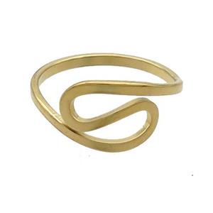 Stainless Steel Rings Gold Plated, approx 9mm, 18mm dia [SSB2892]