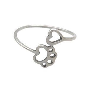 Raw Stainless Steel Rings Paw, approx 5mm, 7mm, 18mm dia [SSB2899]