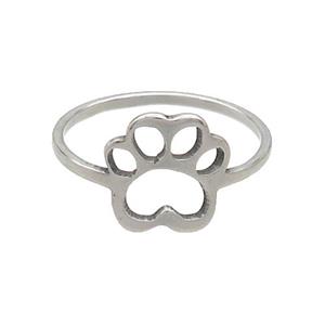 Raw Stainless Steel Rings Paw, approx 10-11mm, 18mm dia [SSB2903]