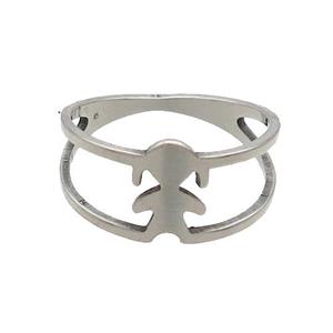 Raw Stainless Steel Rings Girls Kids, approx 10mm, 18mm dia [SSB2912]