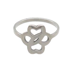 Raw Stainless Steel Rings Flower, approx 13mm, 18mm dia [SSB2918]