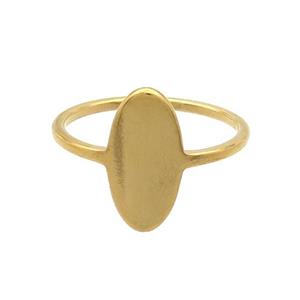 Stainless Steel Rings Gold Plated, approx 8-15mm, 18mm dia [SSB2961]