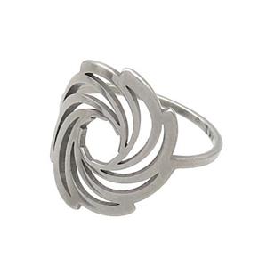 Raw Stainless Steel Rings Hot Wheels Swirl, approx 18mm, 18mm dia [SSB2968]