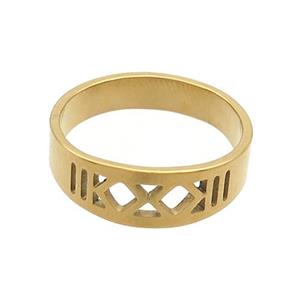 Stainless Steel Rings Gold Plated, approx 6mm, 18mm dia [SSB2971]