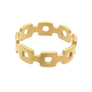 Stainless Steel Rings Gold Plated, approx 5mm, 18mm dia [SSB2979]