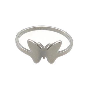 Raw Stainless Steel Butterfly Rings, approx 8-10mm, 18mm dia [SSB2996]
