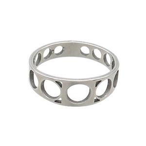 Raw Stainless Steel Rings, approx 6mm, 18mm dia [SSB2998]