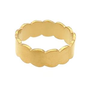 Stainless Steel Rings Gold Plated, approx 6.5mm, 18mm dia [SSB3005]