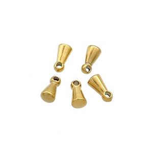 Stainless Steel Teardrop Pendant For Necklace Extender Gold Plated, approx 3-6mm [SSB3014]