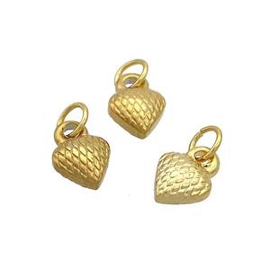 Stainless Steel Heart Pendant Gold Plated, approx 7mm [SSB3018]