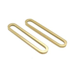Stainless Steel Oval Connector Gold Plated, approx 6-30mm [SSB3025]