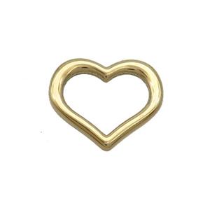 Stainless Steel Heart Pendant Gold Plated, approx 13-14.5mm [SSB3038]