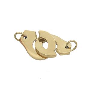 Stainless Steel Cuff Pendant Gold Plated, approx 11.5-14mm [SSB3042]