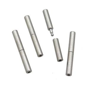 Raw Stainless Steel Slider Clasp, approx 2.5-20mm, 1mm hole [SSB3043]