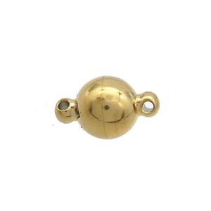 Stainless Steel Ball Connector Gold Plated, approx 8mm dia [SSB3046]