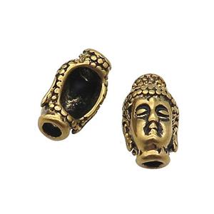 Stainless Steel Buddha Beads Large Hole Antique Gold, approx 9-16mm, 2.5mm hole [SSB3063]