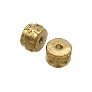 Stainless Steel Rondelle Beads Gold Plated, approx 10mm [SSB3082]